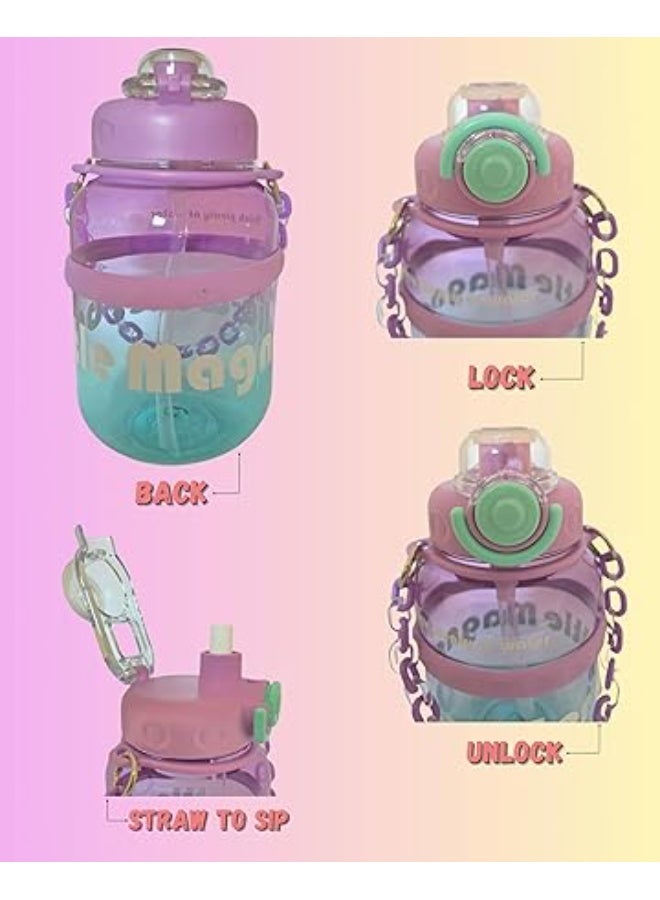 MINIIMODZ MINII MODZ Kids Magnetic Belt Water Bottle with Straw | 700 ml water bottle Best for School, Walks & Picnics - Image 2
